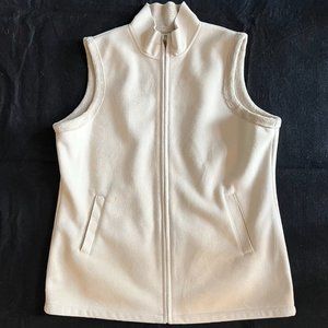 Orvis Cream Faux Suede Vest Size M